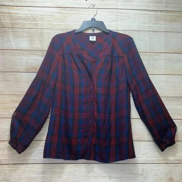 Cabi Caroling Shirt Button Front Check Plaid # 4070 - Picture 2 of 12